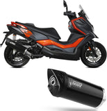 Uncatalysed Exhaust System Without Sound Certification Mover Steel Black - Mivv Compatible With Kymco Dtx 350 (2023-2024)