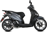 Impianto Di Scarico Completo Non Catalizzato E Senza Omologazione Suono Mover Inox Nero - Mivv Compatibile Con Piaggio Liberty 125 (2019-2024)