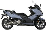 Terminale Di Scarico Non Catalizzato E Senza Omologazione Suono Gppro Inox Nero - Mivv Compatibile Con Kymco Ak 550 (2017-2020)