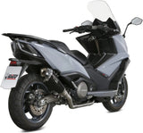 Impianto Di Scarico Completo Non Catalizzato E Senza Omologazione Suono Delta Race Inox Carbonio - Mivv Compatibile Con Kymco Ak 550 (2017-2020)