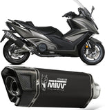 Uncatalysed Exhaust System Without Sound Certification Sr-1 Steel Black - Mivv Compatible With Kymco Ak 550 (2021-2024)