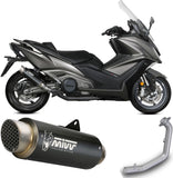 Impianto Di Scarico Completo Non Catalizzato E Senza Omologazione Suono Gppro Inox Nero - Mivv Compatibile Con Kymco Ak 550 (2021-2024)