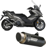 Terminale Di Scarico Non Catalizzato E Senza Omologazione Suono Gppro Inox Nero - Mivv Compatibile Con Kymco Ak 550 (2021-2024)