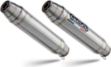 Dual Exhaust System Without Sound Certification Deeptone Stainless Steel - Gpr Compatible With Aprilia Dorsoduro 750 (2008-2016)