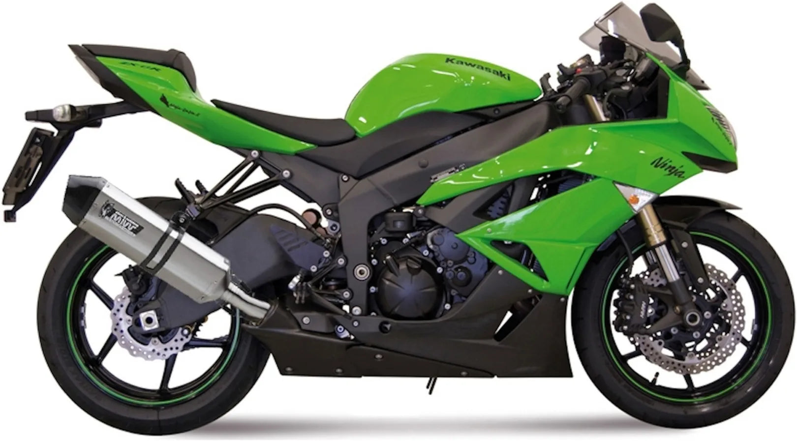 Impianto Di Scarico Completo Non Catalizzato E Senza Omologazione Suono Speed Edge Full Titanio Carbonio - Mivv Compatibile Con Kawasaki Zx 6R 636 (2009-2016)