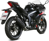 Impianto Di Scarico Completo Non Catalizzato E Senza Omologazione Suono Suono Inox Nero Carbonio - Mivv Compatibile Con Suzuki Gsx-R 125 (2017-2020)
