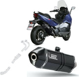 Impianto Di Scarico Completo Non Catalizzato E Senza Omologazione Suono Speed Edge Inox Nero Carbonio - Mivv Compatibile Con Sym Max Sym Tl 500 (2020)