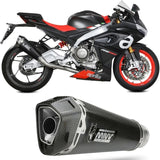 Impianto Di Scarico Completo Non Catalizzato E Senza Omologazione Suono Delta Race Carbonio Carbonio - Mivv Compatibile Con Aprilia Rs 660 (2020-2024)
