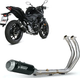 Impianto Di Scarico Completo Non Catalizzato E Senza Omologazione Suono Mk3 Inox Nero - Mivv Compatibile Con Yamaha Mt-03 (2016-2024)
