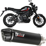 Impianto Di Scarico Completo Non Catalizzato E Senza Omologazione Suono Gp Carbonio Carbonio - Mivv Compatibile Con Yamaha Xsr 125 (2022-2024)