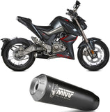 Complete Exhaust System Without Catalytic Converter And Without Sound Certification X-M1 Steel Black - Mivv Compatible With Zontes Zt 125 U (2021-2024)