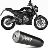 Impianto Di Scarico Completo Non Catalizzato E Senza Omologazione Suono X-M1 Inox Nero - Mivv Compatibile Con Zontes Zt 125 G1 (2021-2024)