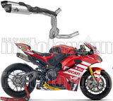 Impianto Di Scarico Completo Non Catalizzato E Senza Omologazione Suono Round Competition Titanio Fondello Carby - Arrow Special Parts Compatibile Con Ducati Panigale V2 / S (2025-2026)