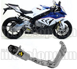 Impianto Di Scarico Completo Non Catalizzato E Senza Omologazione Suono Works Competition Basso Titanio Carbonio - Arrow Special Parts Compatibile Con Bmw S 1000 Rr (2015-2018)