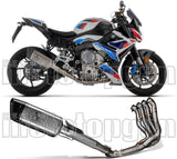 Impianto Di Scarico Completo Non Catalizzato E Senza Omologazione Suono Pista Full Titanio Carbonio - Arrow Special Parts Compatibile Con Bmw M 1000 Rr (2020-2024)