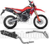 Impianto Di Scarico Completo Non Catalizzato E Senza Omologazione Suono Icon Alluminio Nero Fondello Carby - Arrow Special Parts Compatibile Con Honda Crf 300 L (2025-2026)