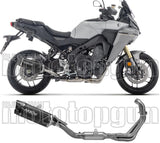 Impianto Di Scarico Completo Non Catalizzato E Senza Omologazione Suono Indy-Race Evo Alluminio Nero Fondello Carby - Arrow Special Parts Compatibile Con Yamaha Tracer 9 (2025-2026)
