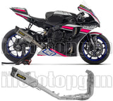 Impianto Di Scarico Completo Non Catalizzato E Senza Omologazione Suono Indy-Race Evo Competition Titanio Fondello Carby - Arrow Special Parts Compatibile Con Yamaha Yzf-R1 1000 (2025)