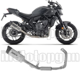 Impianto Di Scarico Completo Non Catalizzato E Senza Omologazione Suono Indy-Race Evo Titanio Fondello Carby - Arrow Special Parts Compatibile Con Yamaha Mt-07 (2025-2026)