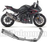 Impianto Di Scarico Completo Non Catalizzato E Senza Omologazione Suono Indy-Race Evo Titanio Carbonio - Arrow Special Parts Compatibile Con Honda Cbr 650 R (2024-2026)