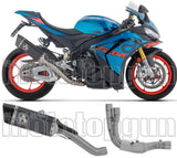 Impianto Di Scarico Completo Non Catalizzato E Senza Omologazione Suono Pista Titanio Nero Fondello Carby - Arrow Special Parts Compatibile Con Aprilia Tuono V4 1100 (2025-2026)