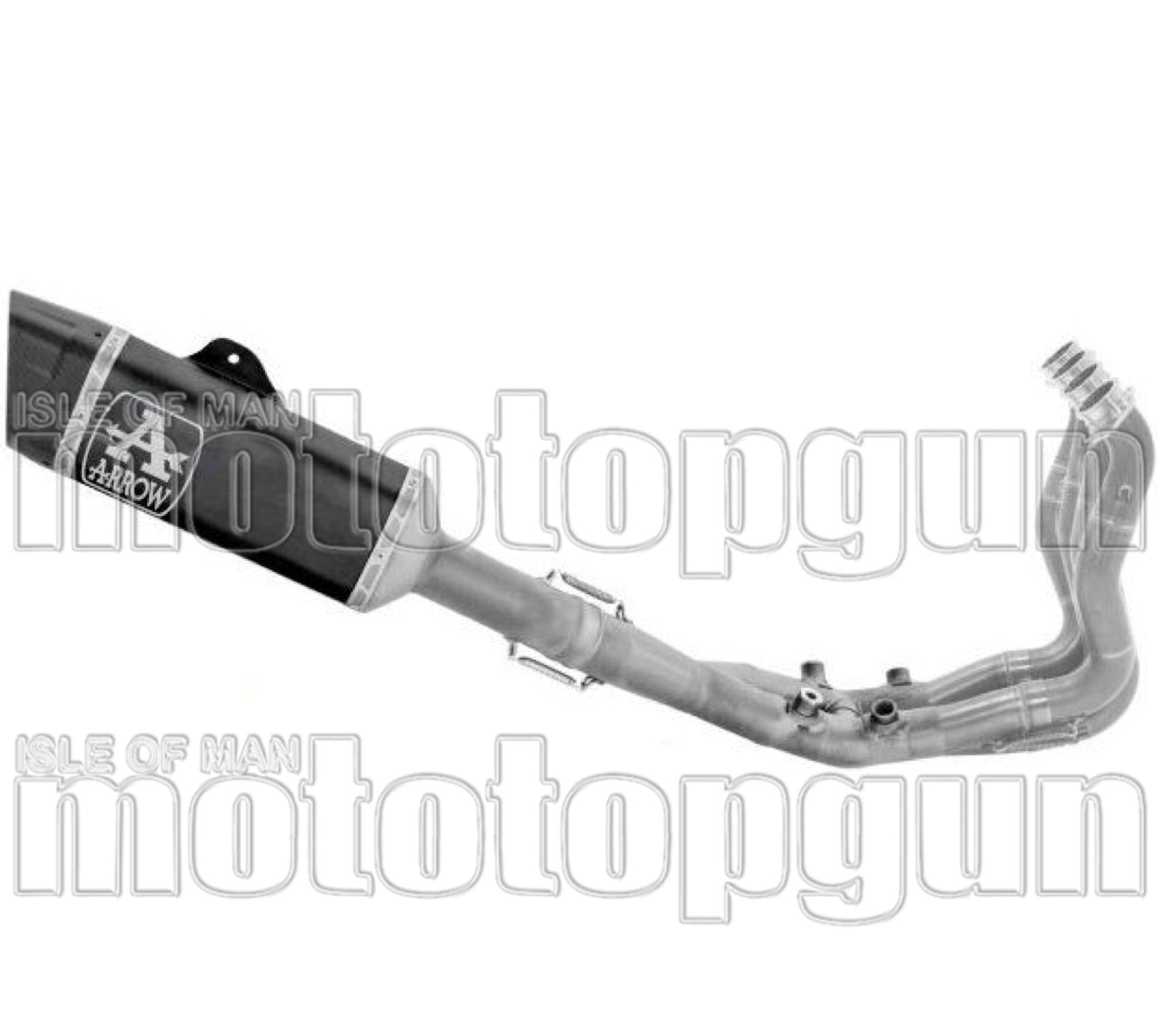Complete Exhaust System Without Catalytic Converter And Without Sound Certification Pista Competition Sbk Titanium Carby End Cap - Arrow Special Parts Compatible With Bmw S 1000 Rr (2019-2024)