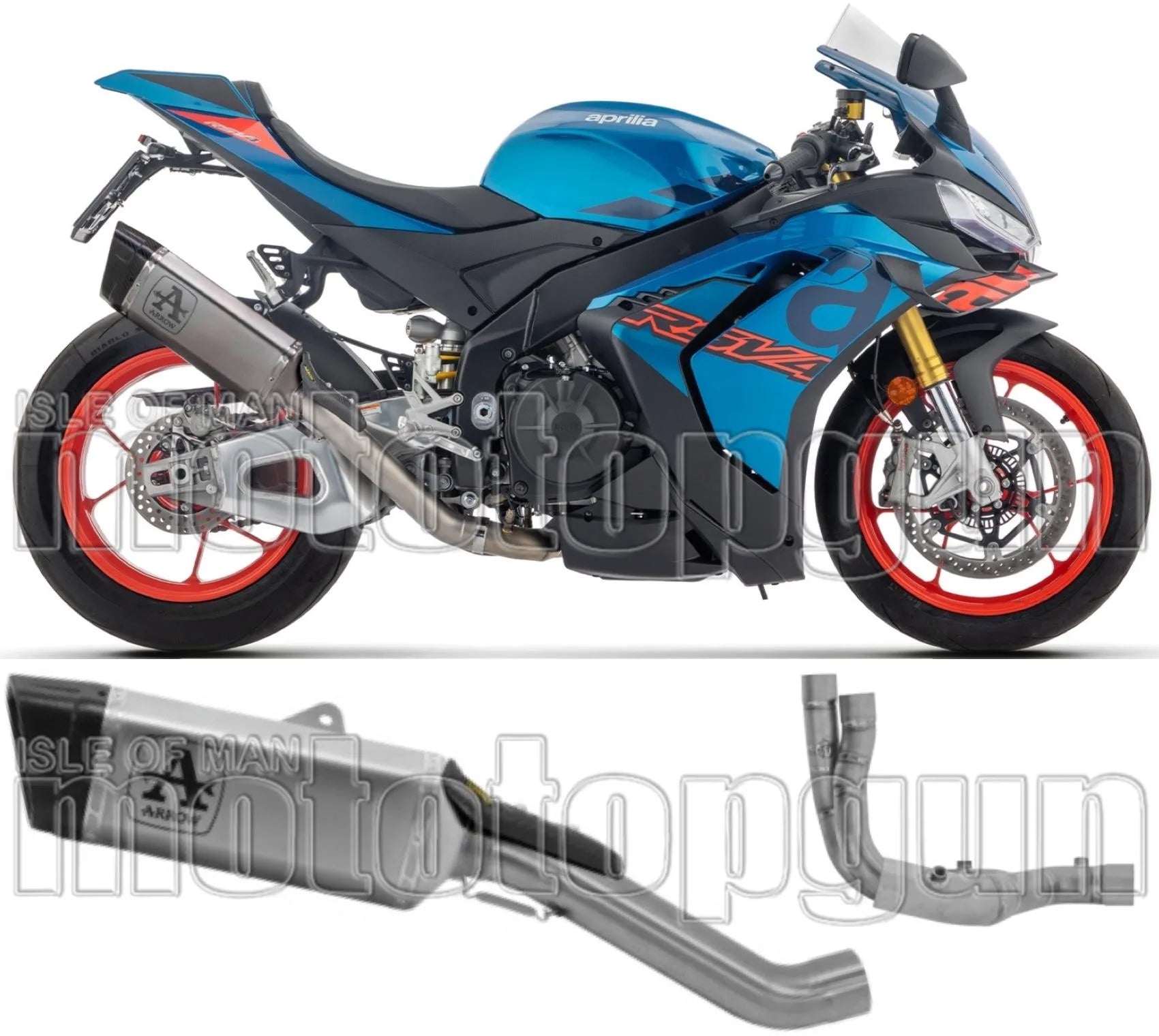 Impianto Di Scarico Completo Non Catalizzato E Senza Omologazione Suono Pista Titanio Fondello Carby - Arrow Special Parts Compatibile Con Aprilia Tuono V4 1100 (2025-2026)