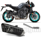 Impianto Di Scarico Completo Non Catalizzato E Senza Omologazione Suono Pista Full Titanio Nero Carbonio - Arrow Special Parts Compatibile Con Yamaha Mt-10 (2022-2024)