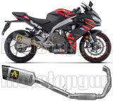 Impianto Di Scarico Completo Non Catalizzato E Senza Omologazione Suono Pista Titanio Carbonio - Arrow Special Parts Compatibile Con Aprilia Rs 457 (2024-2025)