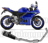 Impianto Di Scarico Completo Non Catalizzato E Senza Omologazione Suono Pro-Race Nichrom Nero Fondello Inox - Arrow Special Parts Compatibile Con Yamaha Yzf R125 (2025-2026)