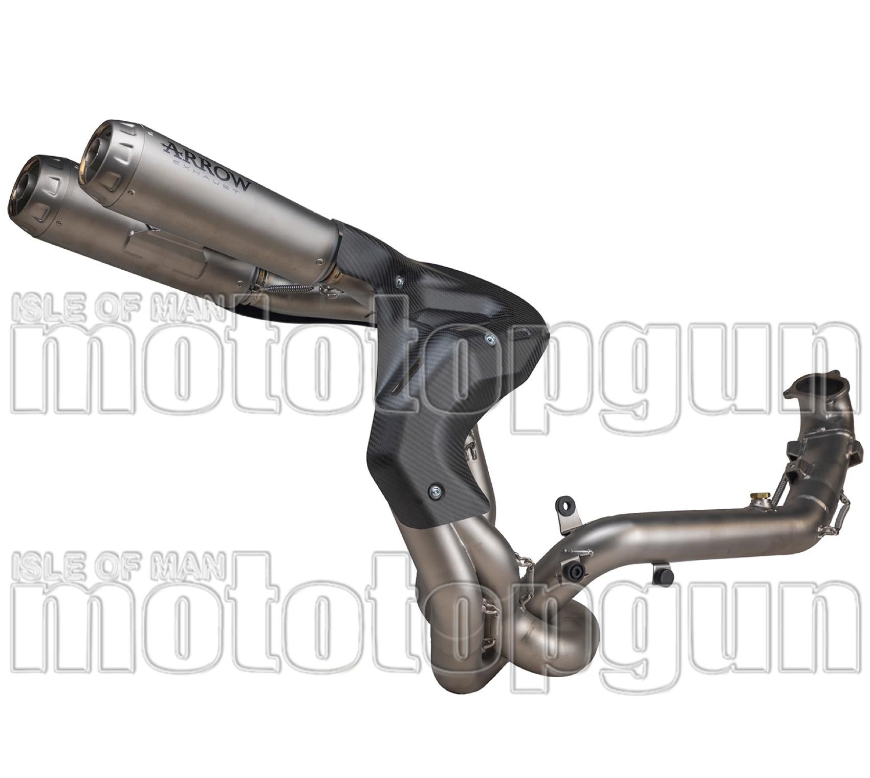 Complete Exhaust System Without Catalytic Converter And Without Sound Certification Pro-Race Competition Full Titanium Titanium - Arrow Special Parts Compatible With Ducati Panigale 955 V2 (2020-2024)