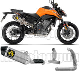Impianto Di Scarico Completo Non Catalizzato E Senza Omologazione Suono Race-Tech Alluminio Fondello Carby - Arrow Special Parts Compatibile Con Ktm 790 Duke (2025-2026)