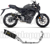 Impianto Di Scarico Completo Non Catalizzato E Senza Omologazione Suono Thunder Alluminio Nero Carbonio - Arrow Special Parts Compatibile Con Honda Cb 125 R (2024-2026)