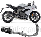 Impianto Di Scarico Completo Non Catalizzato E Senza Omologazione Suono Veloce Alluminio Nero Carbonio - Arrow Special Parts Compatibile Con Triumph Daytona 660 (2024-2026)