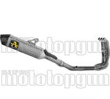 Impianto Di Scarico Completo Non Catalizzato E Senza Omologazione Suono Veloce Competition Titanio Fondello In Carbonio - Arrow Special Parts Compatibile Con Triumph Daytona 660 (2024-2026)