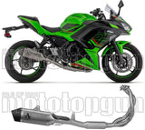 Impianto Di Scarico Completo Non Catalizzato E Senza Omologazione Suono Veloce Titanio Carbonio - Arrow Special Parts Compatibile Con Kawasaki Z 650 (2024-2026)