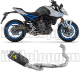 Impianto Di Scarico Completo Non Catalizzato E Senza Omologazione Suono Works Inox Nero Fondello Carby - Arrow Special Parts Compatibile Con Suzuki Gsx 8S (2024-2025)