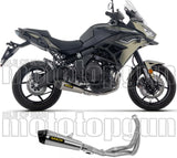 Impianto Di Scarico Completo Non Catalizzato E Senza Omologazione Suono X-Kone Titanio Nero Fondello Carby - Arrow Special Parts Compatibile Con Kawasaki Versys 650 (2025-2026)
