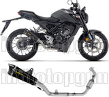 Impianto Di Scarico Completo Non Catalizzato E Senza Omologazione Suono X-Kone Alluminio Nero Carbonio - Arrow Special Parts Compatibile Con Honda Cb 125 R (2024-2026)