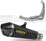 Impianto Di Scarico Completo Non Catalizzato E Senza Omologazione Suono X-Kone Titanio Nero Fondello Carby - Arrow Special Parts Compatibile Con Kawasaki Versys 650 (2025-2026)