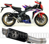 Terminale Di Scarico Senza Omologazione Suono Gp2 Gp-2 Nichrom Nero Acciaio - Arrow Special Parts Compatibile Con Honda Cbr 1000 Rr (2008-2013)
