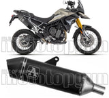 Terminale Di Scarico Senza Omologazione Suono Veloce Alluminio Nero Carbonio - Arrow Special Parts Compatibile Con Triumph Tiger 900 (2020-2023)