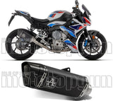 Terminale Di Scarico Senza Omologazione Suono Pista Titanio Nero Carbonio - Arrow Special Parts Compatibile Con Bmw S 1000 Rr (2019-2024)