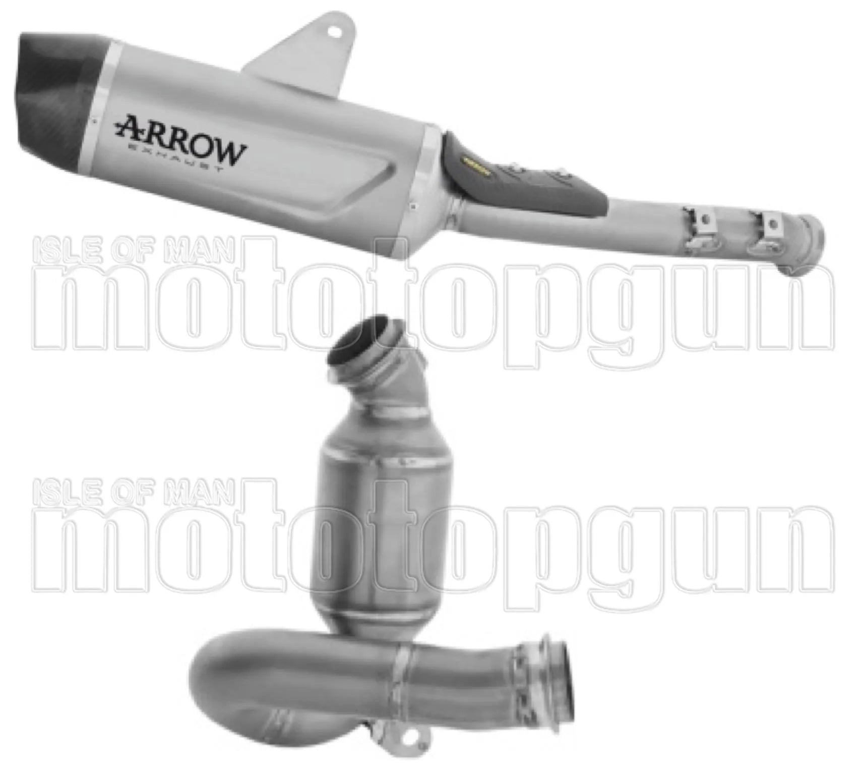 Terminale Di Scarico Non Catalizzato E Con Omologazione Suono Indy-Race Evo Corpo In Titanio E Coppa In Carbonio - Arrow Special Parts Compatibile Con Cfmoto 1000 Mt-X (2026)