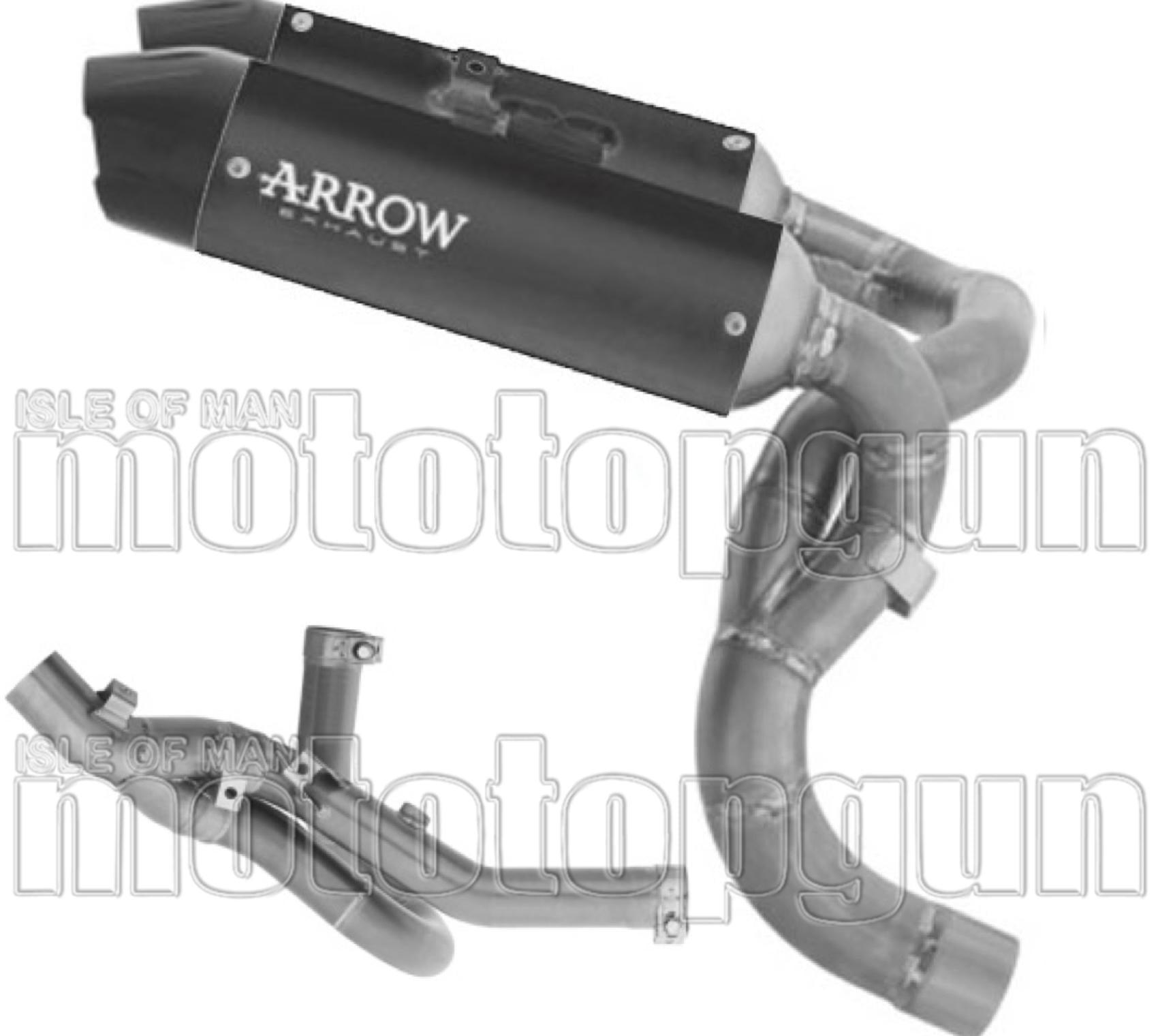 Uncatalysed Exhaust System Without Sound Certification Black Titanium - Arrow Special Parts Compatible With Ducati Panigale V2 - S (2025-2026)