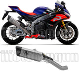 Exhaust Tip Without Sound Certification Pista Full Titanium Carbon - Arrow Special Parts Compatible With Aprilia Rsv4 1100 Factory (2021-2024)