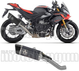 Exhaust Tip Without Sound Certification Pista Black Titanium Carby End Cap - Arrow Special Parts Compatible With Aprilia Tuono V4 1100 (2025-2026)