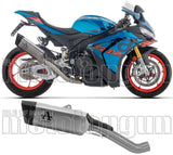 Terminale Di Scarico Senza Omologazione Suono Pista Titanio Carbonio - Arrow Special Parts Compatibile Con Aprilia Tuono 1100 V4 (2021-2024)