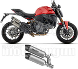 Exhaust Tip Without Sound Certification Round Titanium Body And Carbon Cap - Arrow Special Parts Compatible With Ducati Monster 890 V2 (2026)