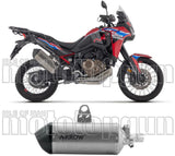 Terminale Di Scarico Senza Omologazione Suono Sonora Titanio Carbonio - Arrow Special Parts Compatibile Con Honda Crf 1100 L Africa Twin (2024-2026)
